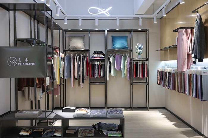 Clothing fabrics showroom